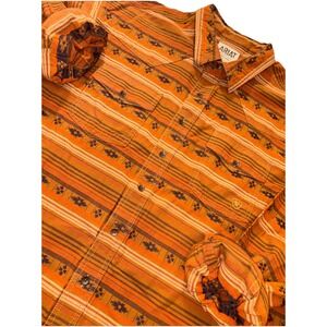 Ariat REAL Western Shirt Mens XXL Aztec Stripe Western Cowboy Southwest